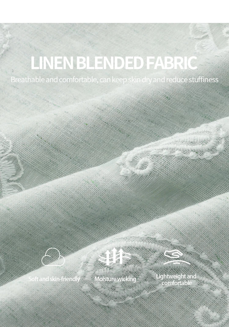 MISHOW O-Neck Blouse for Women 2025 Summer New Fashion Print Embroidery Puff Sleeve Loose Casual Top Ladies Clothing MXE34X1807