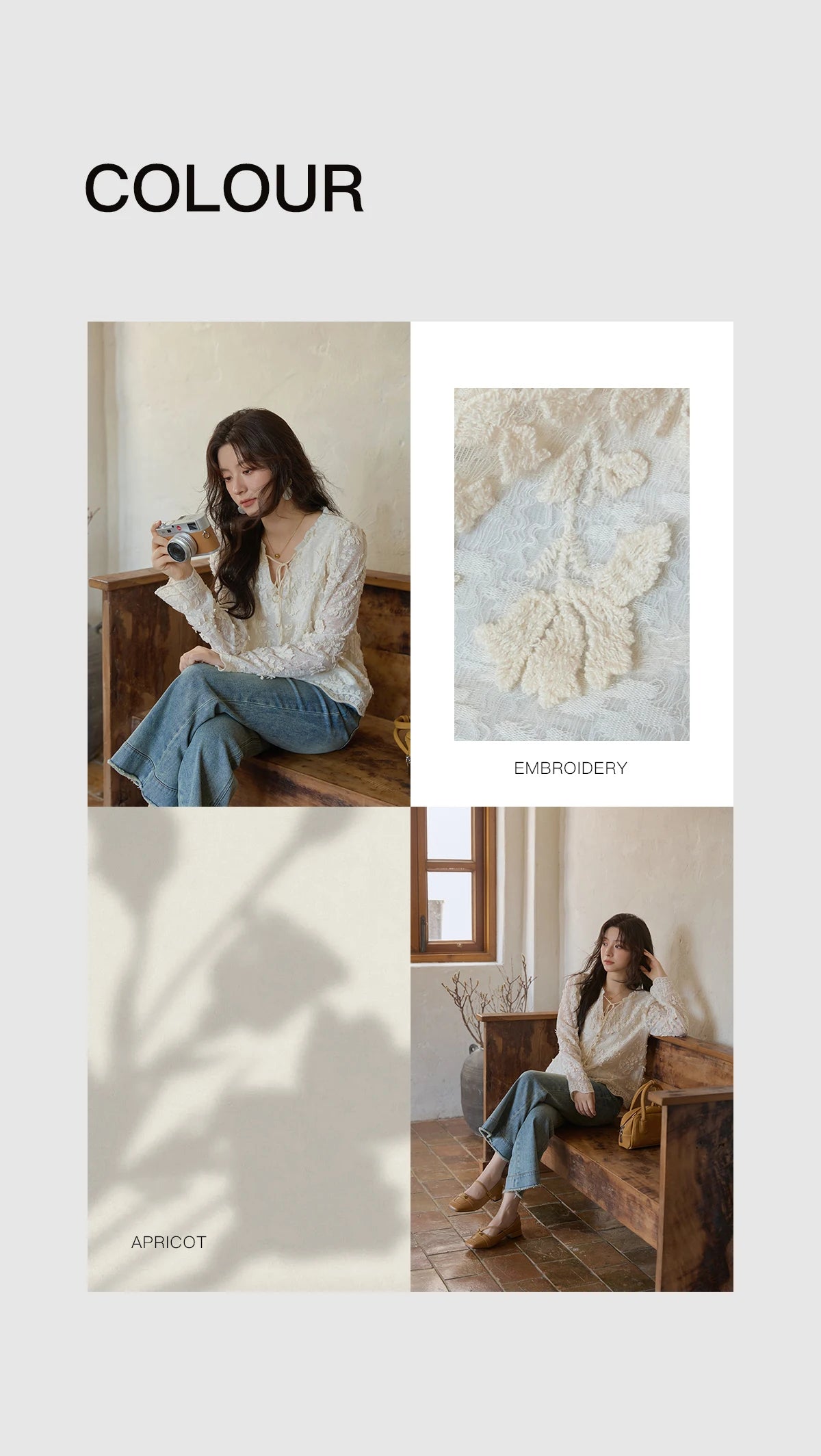 MISHOW Apricot Lace Jacquard Embroidered Shirt 2025 Autumn Black Fungus Edge Lace-up Vintage Commuter Top Office Lady MXE41X1927