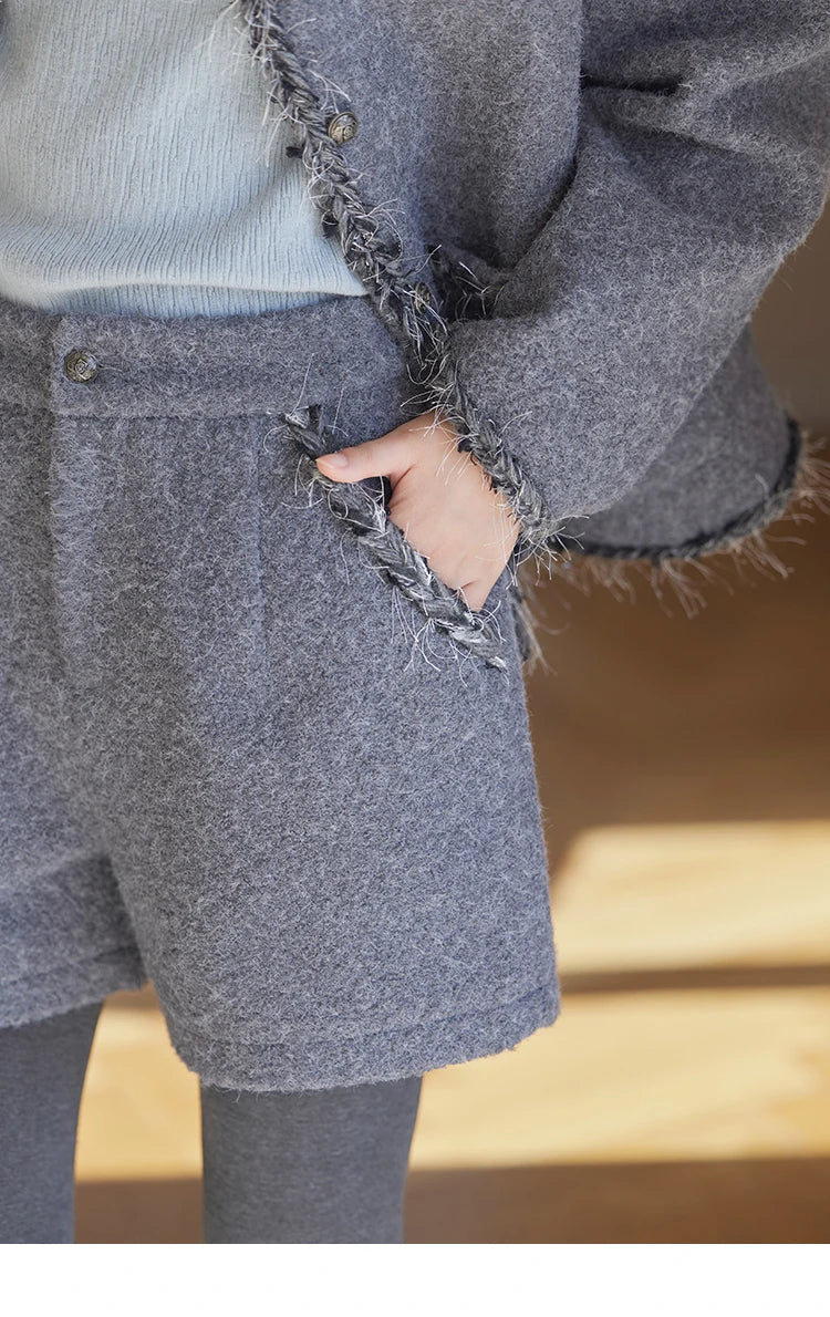 MISHOW Plaid Tweed Jackets Shorts Separately Women Korean Luxruy Gentle Single Breasted Jacket Solid Short Pants MXD35W0489