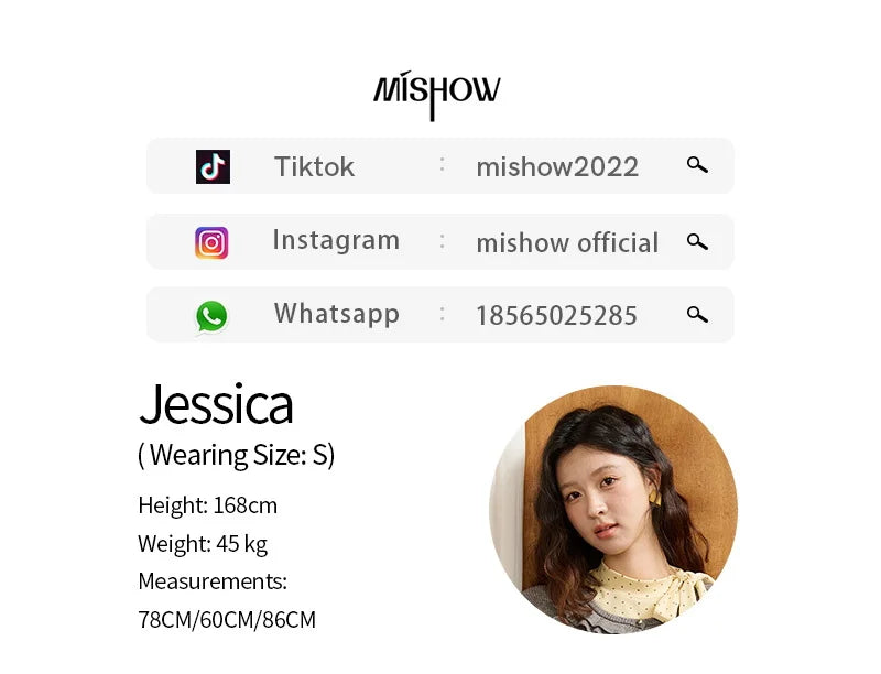 MISHOW Gray Knitted Cardigan Women 2025 Autumn Winter New Ruffled Collar Floral Yarn Striped Loose Lazy Casual Tops MXE45Z1378