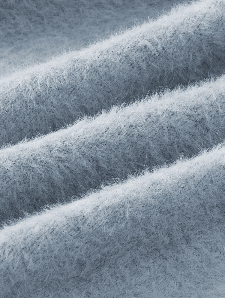 MISHOW Women’s Sweater Top Dress Separately 2024 Fall Winter Fashion Imitation Mink Fur Sweet Coat Knitted Dress MXD45L2043