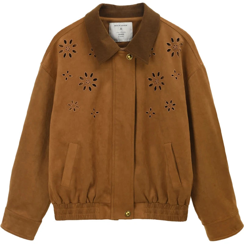 MISHOW Skirt Two Piece Set for Woamn 2025 Retro Corduroy Cutout Lapel Jacket Mini Skirt Autumn Women's Clothing Set MXE47T0745