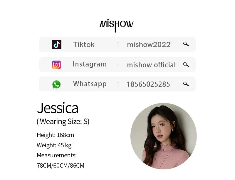 MISHOW Women's Knitted Long-Sleeved Top 2025 Winter Solid Slim Fit Ruffled Turtleneck Sweater Warm Soft Commuting Top MXE91Z2826