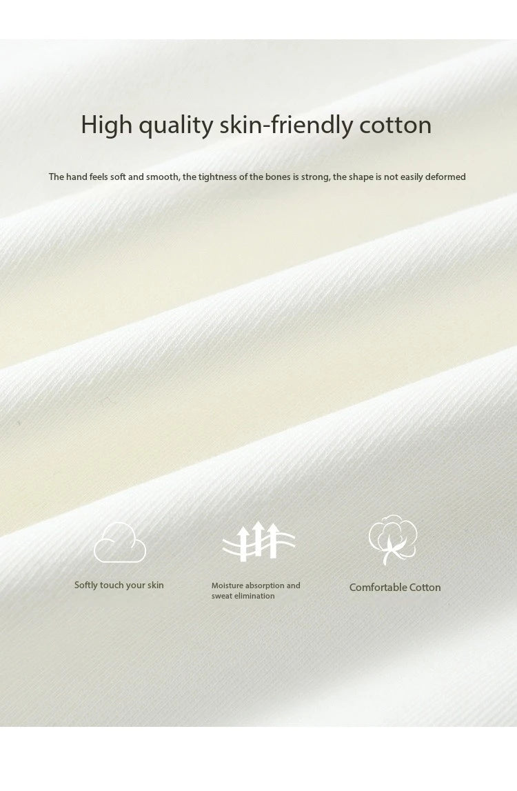 MISHOW Printed Cotton T-shirts for Women Spring 2025 Loose Slim Short Round Neck Tees Versatile Soft Casual Tops MXE13T0461