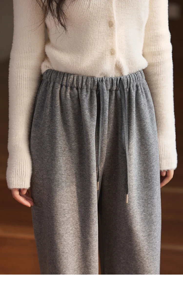 MISHOW Wide Legged Pants Women's Casual Versatile Long Pants 2025 Fall Winter New Korean High-waist Thin Pants MXD34K0824