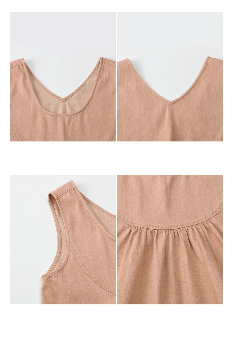 MISHOW Ladies 2 Pieces Set 2025 Summer New U-shaped Collar Sleeveless Top Fashion A-line Skirt Set Women's Clothing MXE35T0606