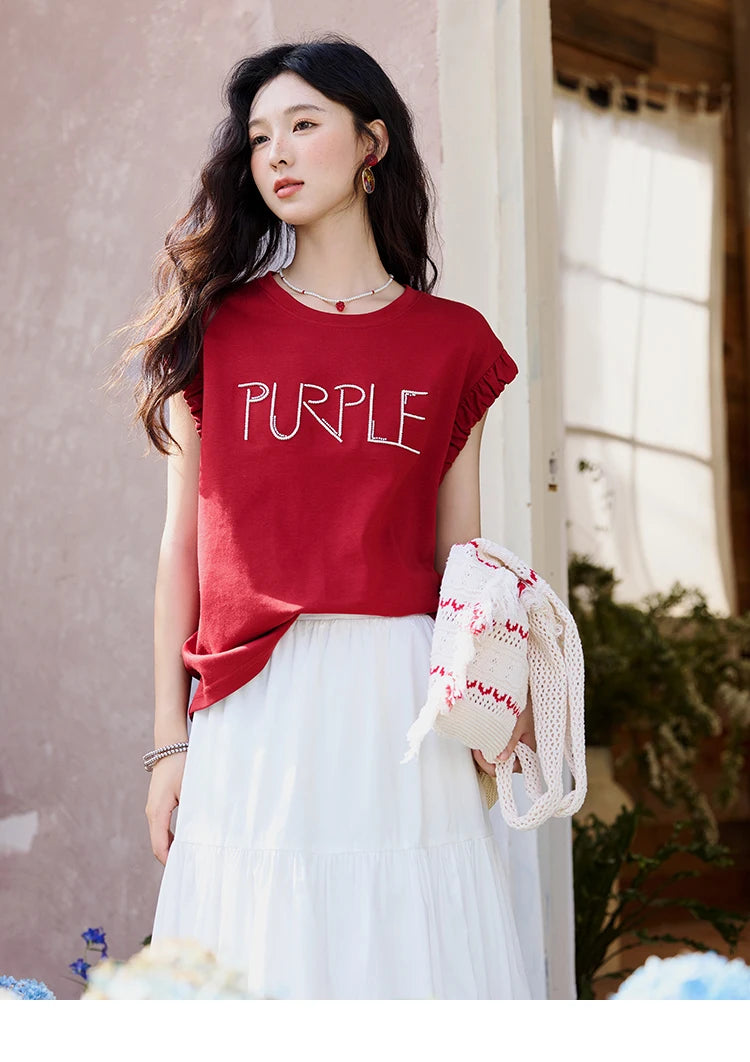 MISHOW Sea Salt White Double Layered Waist Skirt 2025 Summer Flower Bud Skirt Shell Button Versatile A-line Skirts MXE32B0715