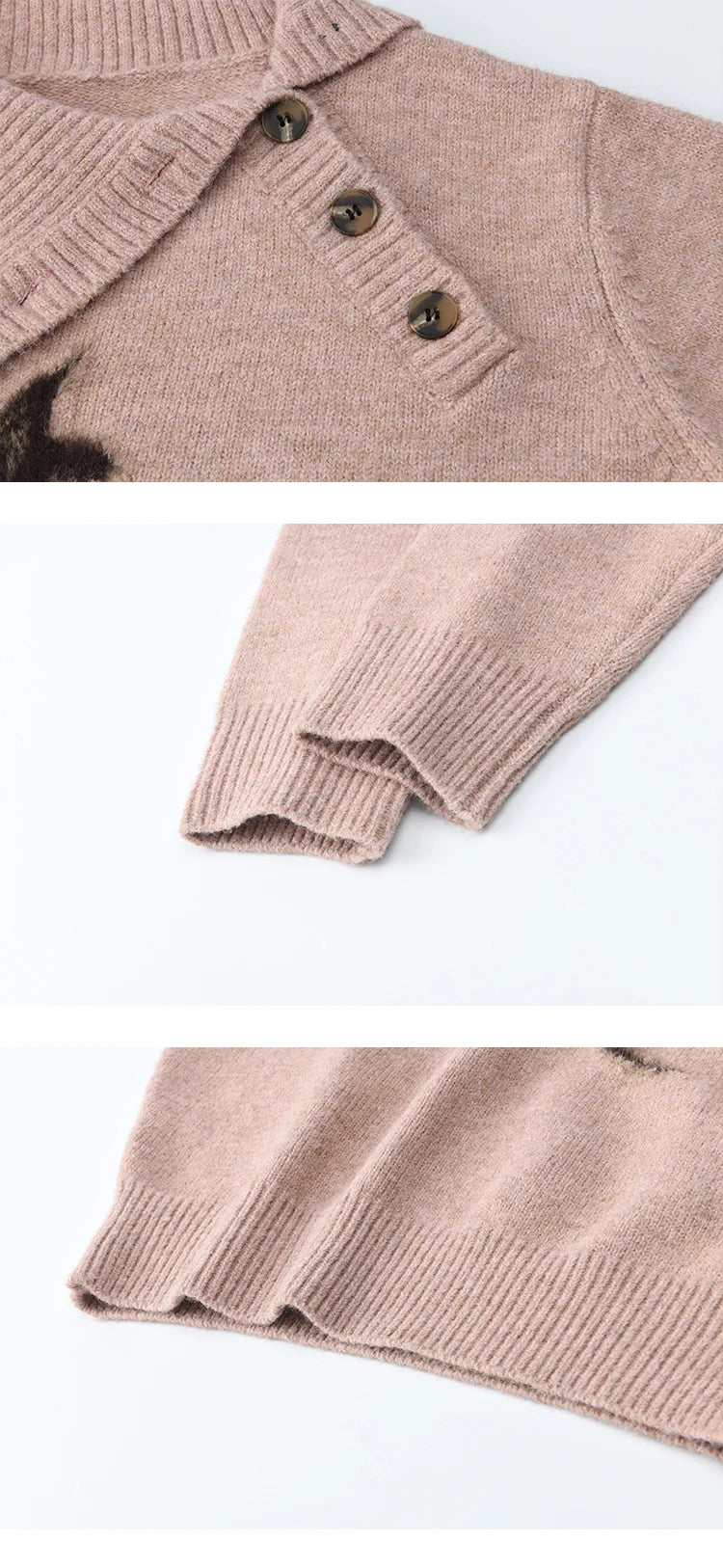 MISHOW Plant Jacquard Sweater for Woman 2025 Winter French Style Casual Turtleneck Design Knitted Pullover Tops Woman MXE86Z2658