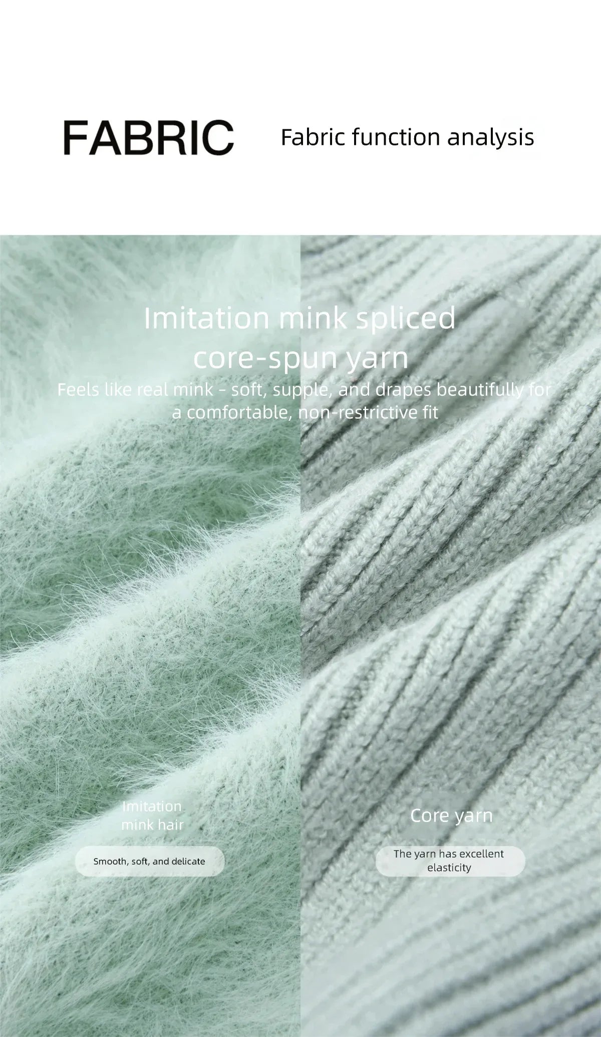 MISHOW Women's Green Faux Mink Fur Patchwork Knitted Cardigan Winter Lapel Warm Soft Knit Top single-breasted sweater MXE86Z2764