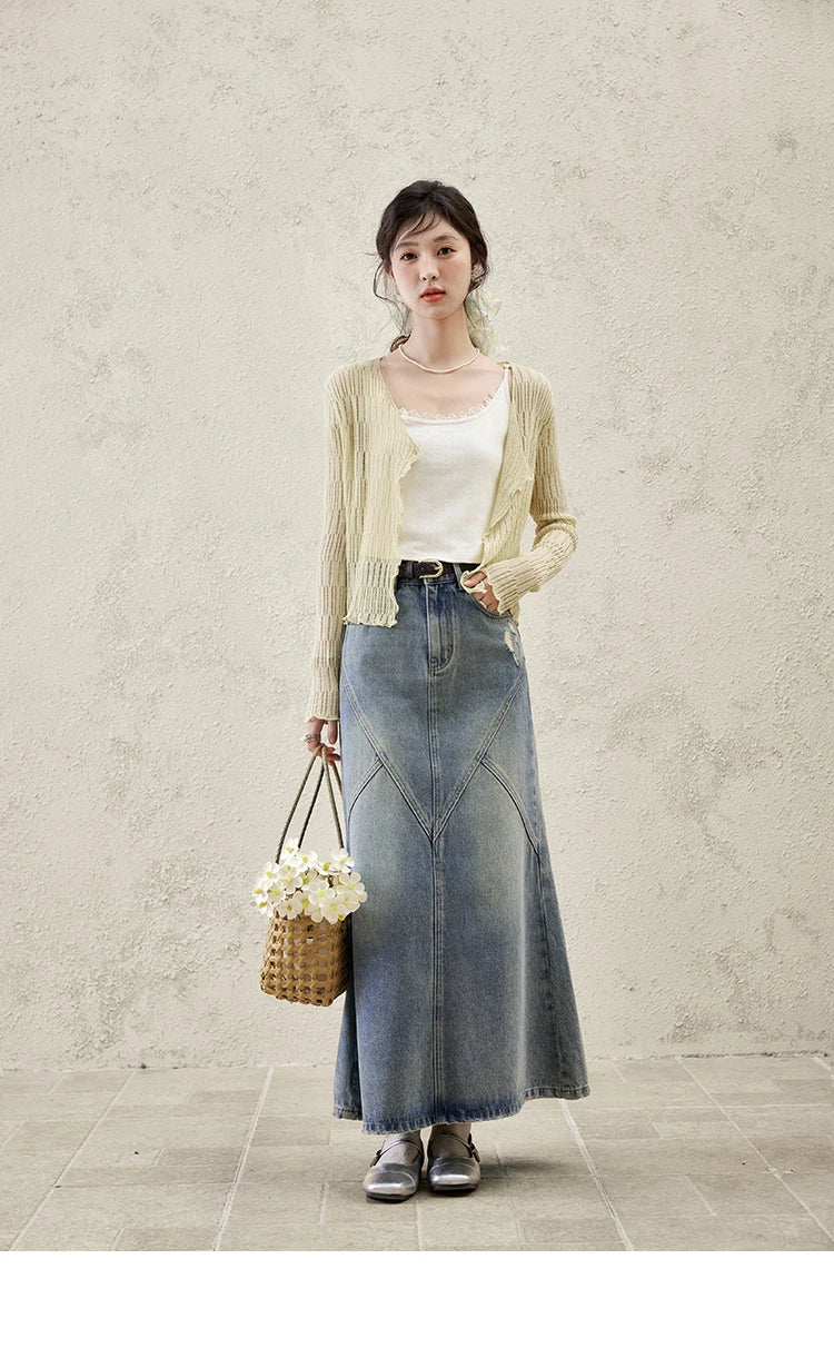 MISHOW Casual V-neck Knitted Cardigan Women 2025 Spring Long Sleeve Solid New Cardigans Female Fashion Office Lady MXE16Z1193