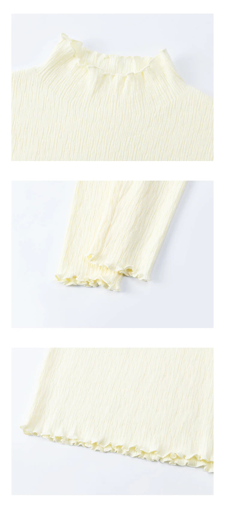 MISHOW Bottom Knitted Sweater Women Ruffled Edge High Collar Long Sleeve 2025 Winter Solid Slim Thin Internal Tops MXD48Z0850