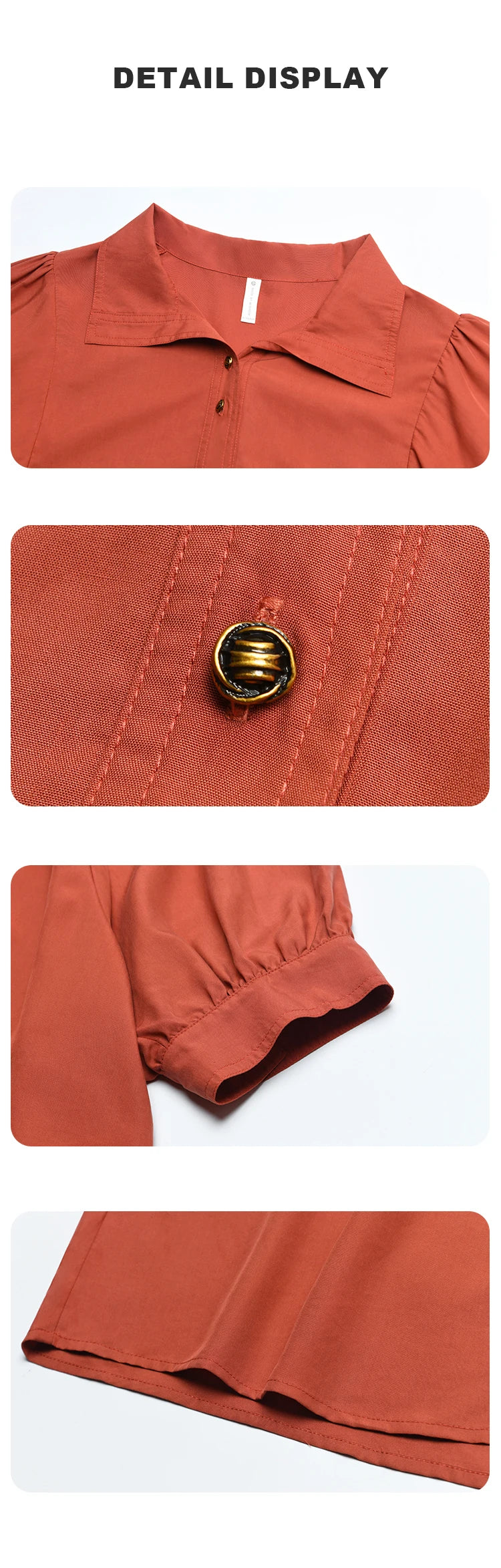 MISHOW Women's Short Sleeve Shirt Summer Thin Casual Simple Loose Elegant Blouses for Women 2024 Fashion Lapel Tops MXD28C0247