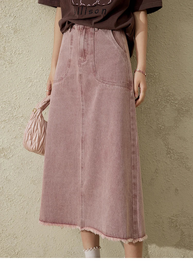 MISHOW Casual Spring Summer Skirt Women New 2025 Solid High Waist Slim Denim Skirts Female Fashion Straight Clothing MXD44B0506