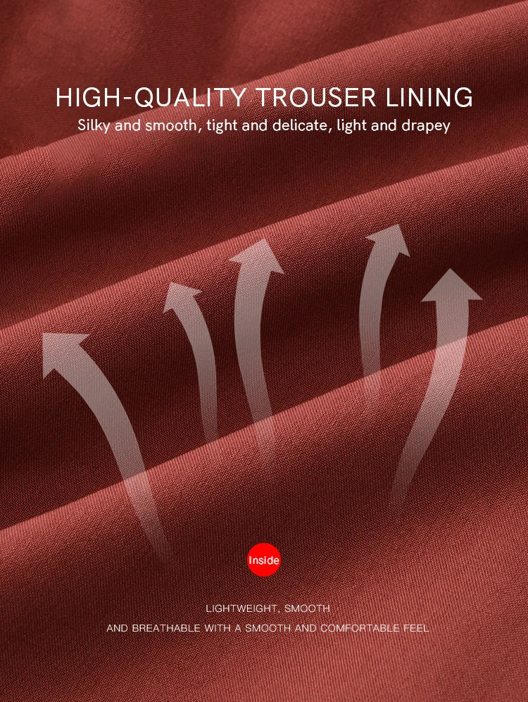 MISHOW Women's Wide Leg Pants 2025 Summer New Office Lady Fashion High Waist Casual Pocket Red Pants Female Clothing MXE38K0952