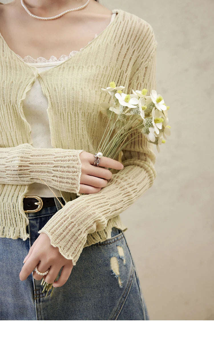 MISHOW Casual V-neck Knitted Cardigan Women 2025 Spring Long Sleeve Solid New Cardigans Female Fashion Office Lady MXE16Z1193