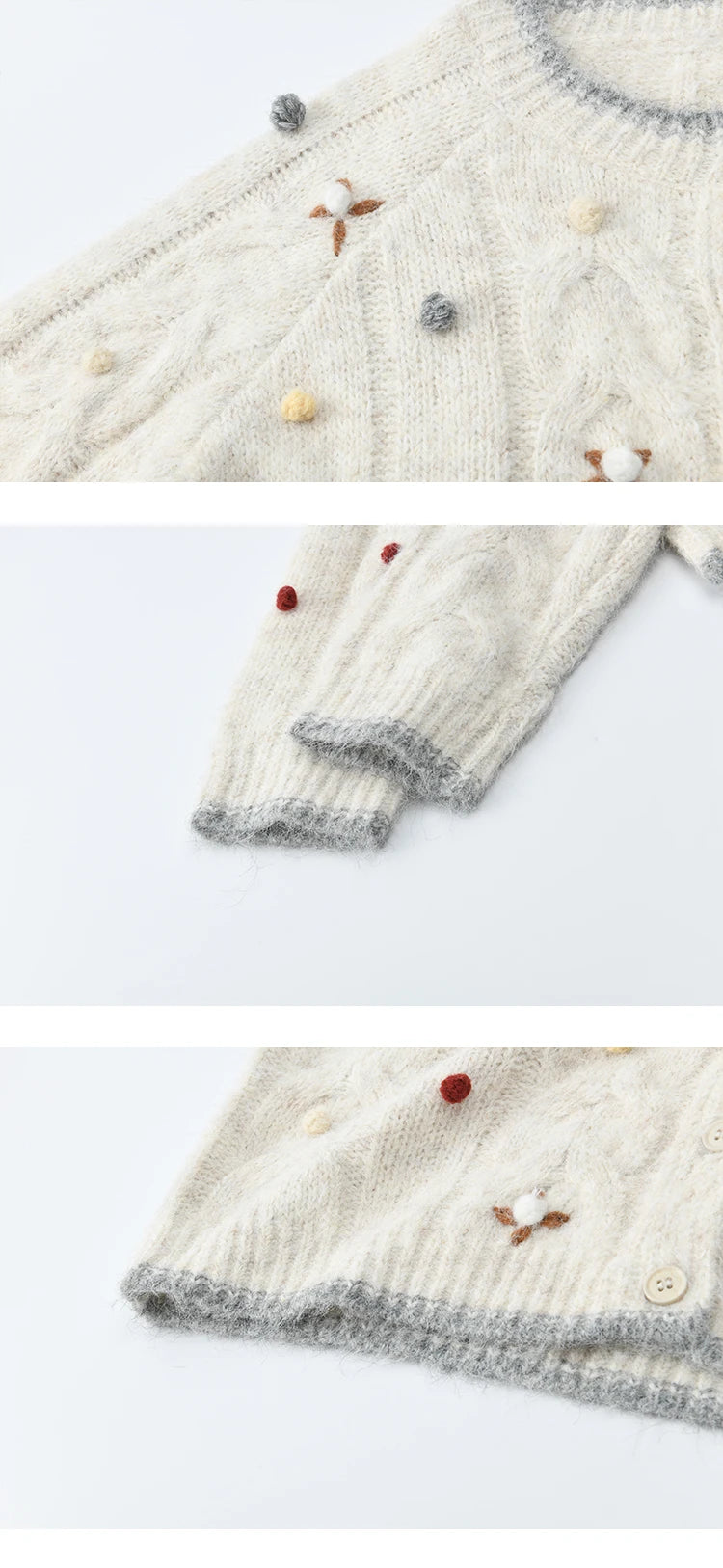 MISHOW Hand-crocheted Knitted Cardigan for Women 2025 Autumn Luxury Long Sleeves Wool Blended Loose Casual Tops MXE48Z2575