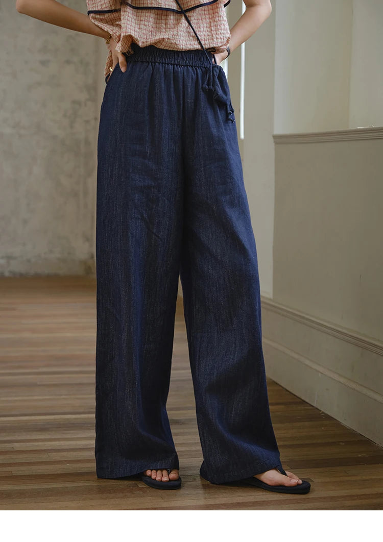 MISHOW Two-Piece Ladies Set Square Neck Ruffles Plaid Blouse High Waist Slim Wide Leg Casual Pants Set 2025 Summer MXE36T0636