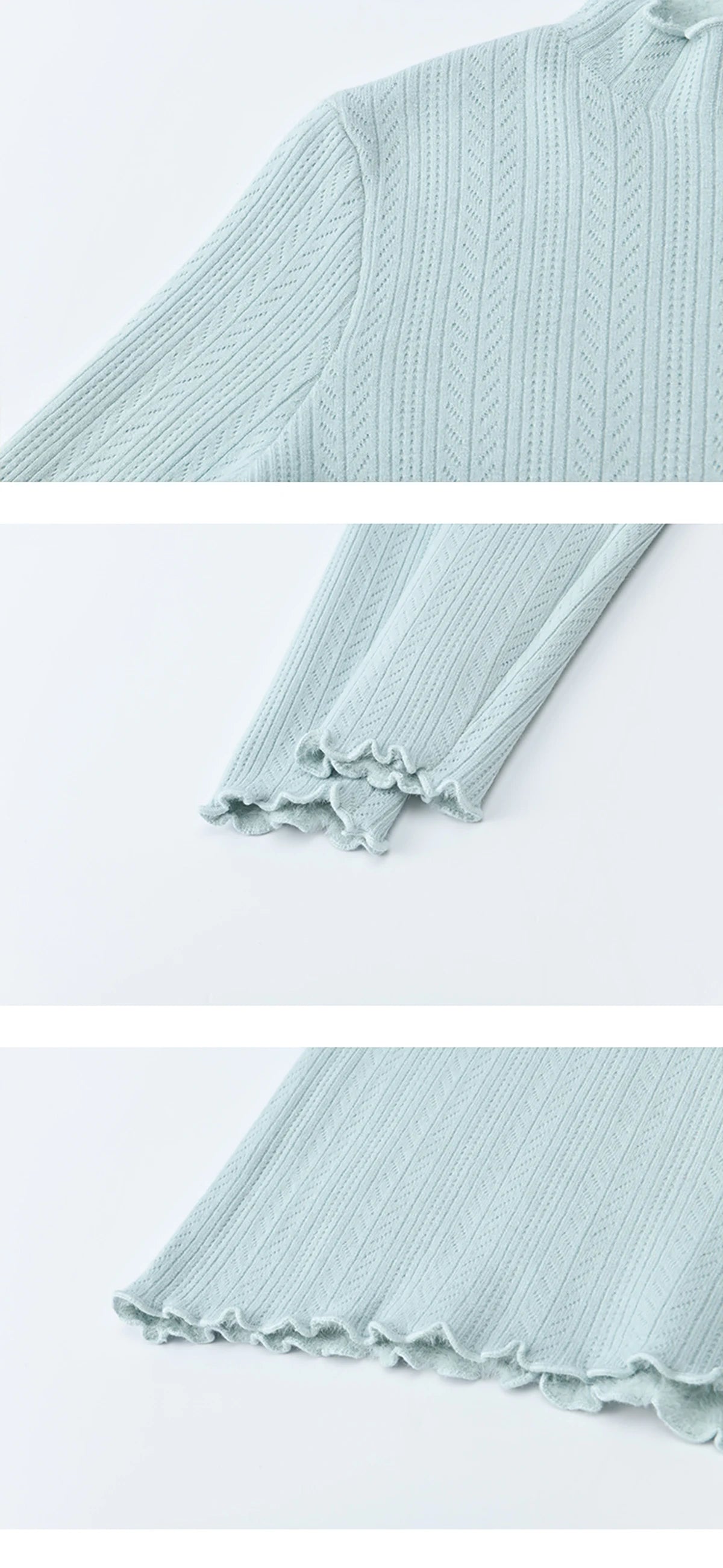 MISHOW Women's One Piece Velvet Thickened Bottom Tops 2025 Winter Versatile Black Fungus Edge Collar Knitted Tops MXE88Z2597