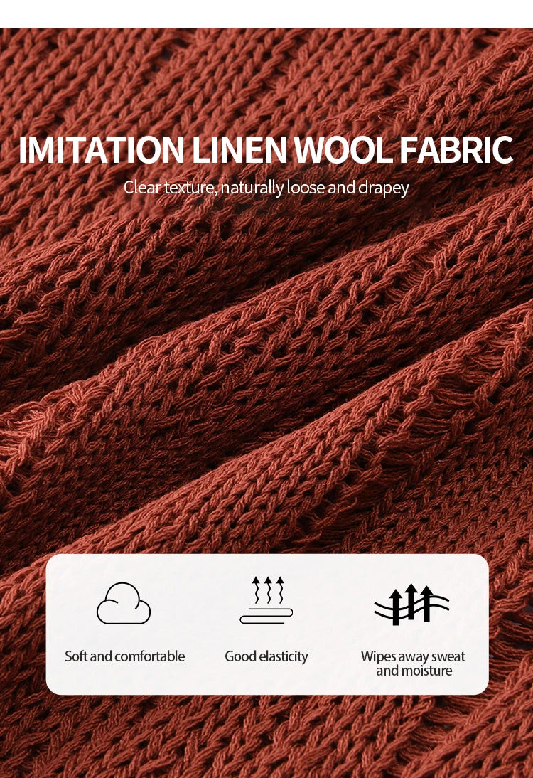 MISHOW Retro Red Hollow Thin Knitted Sweater Shirt for Women 2025 Summer Beads Short Sleeves Knitted Breathable Top MXE35Z1271