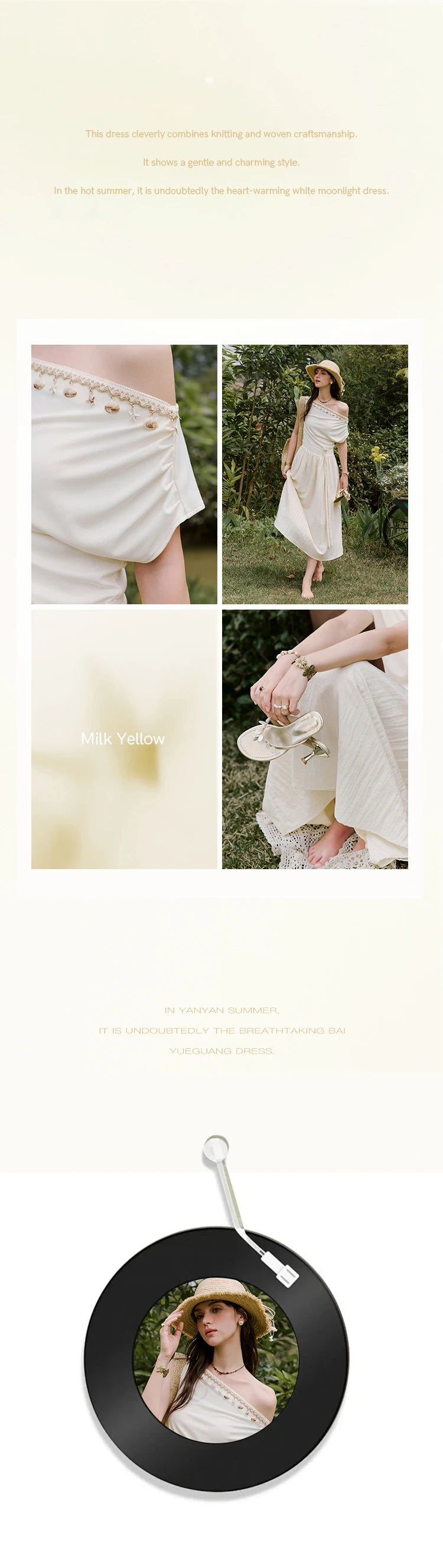 MISHOW Holiday Summer Dresses Women 2025 New Short Sleeve Shell Webbing Oblique Collar Slim Midi Dress Female Fashion MXE31L2189