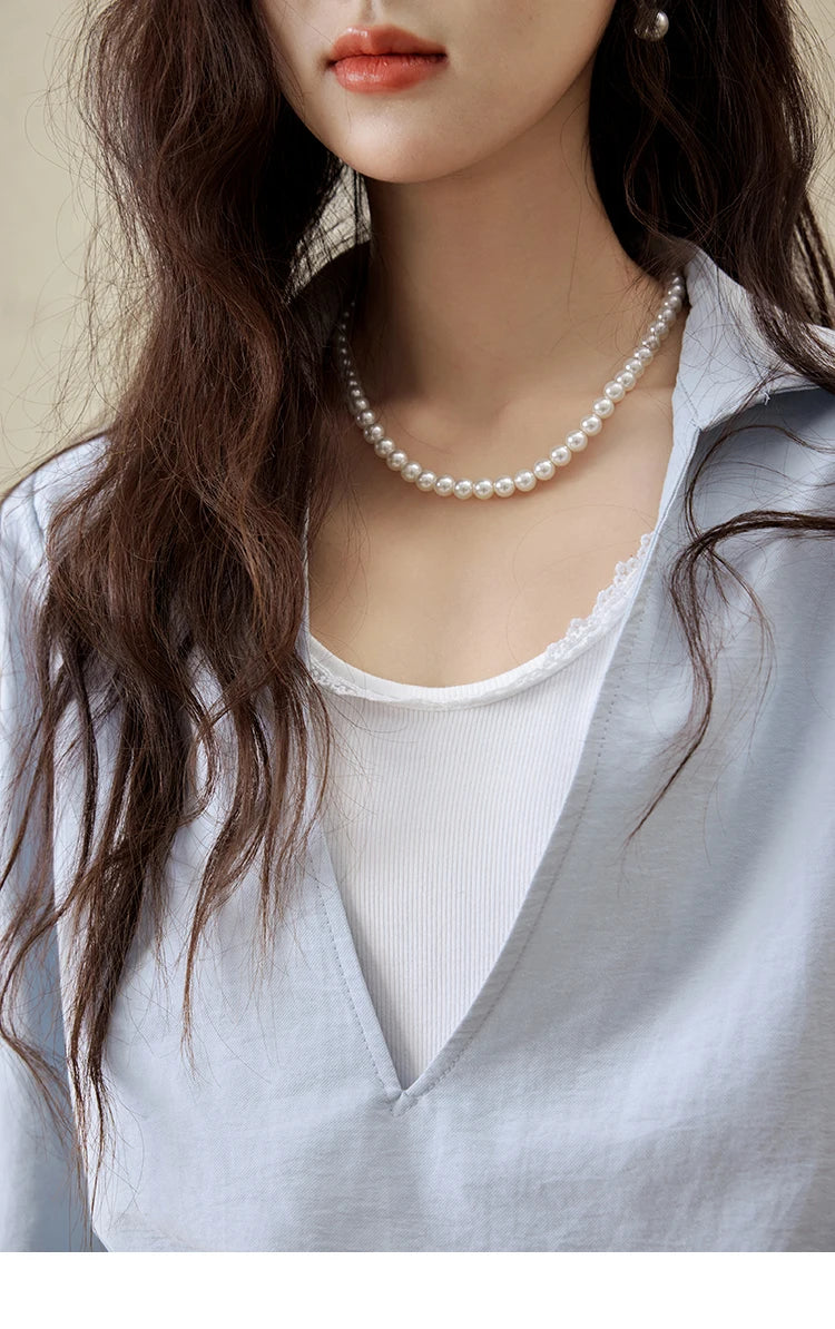 MISHOW French Spring Shirts Women 2025 Long Sleeve Turn-down Collar Fake Two-piece Blouses Female Splicing Lace Tops MXE16C0783