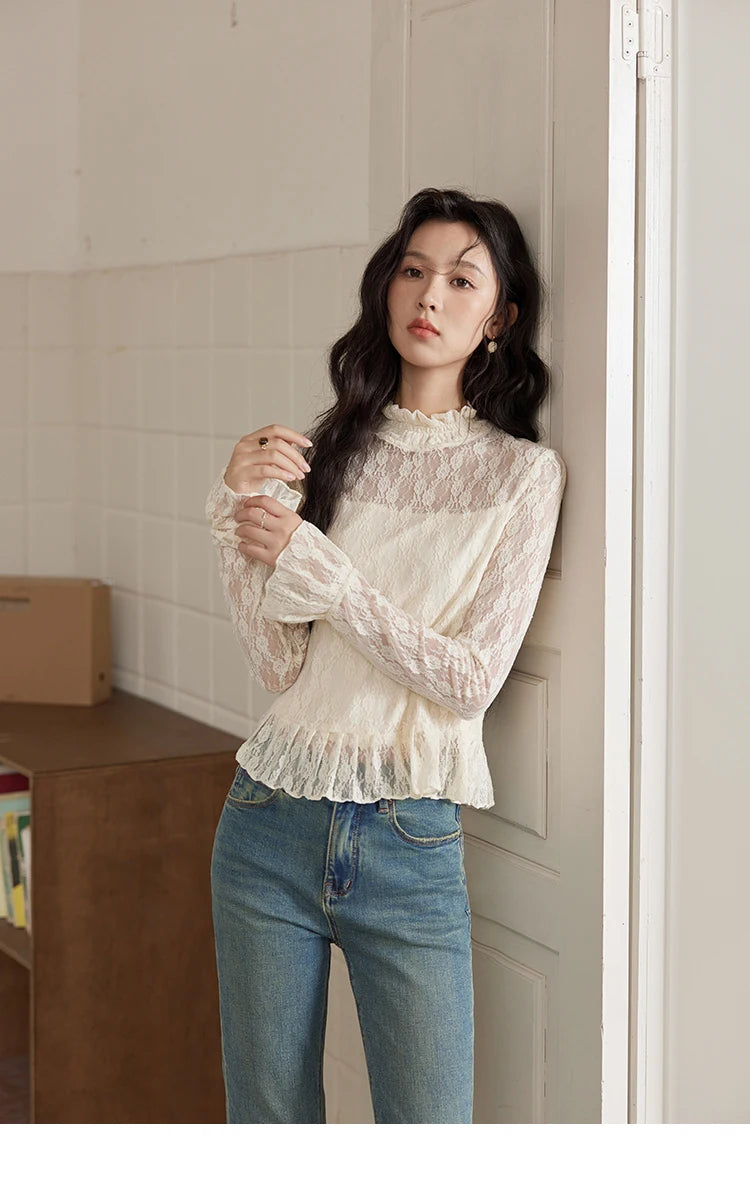 MISHOW Elegant V-neck Sweater Women's Long-sleeved Knitted Jacket 2025 Fall Winter New Korean Vintage Short Cardigan MXD48Z0848