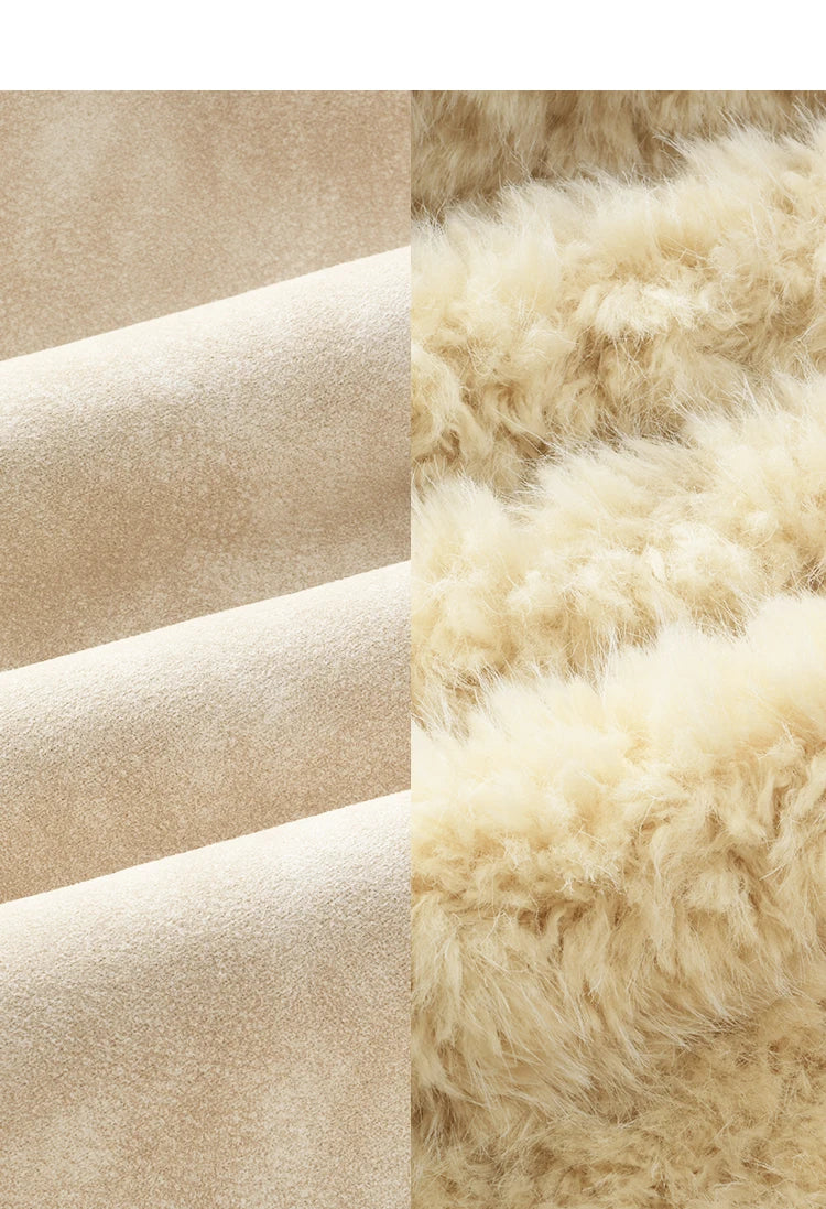 MISHOW American Vintage Faux Fur Jacket Women 2024 Winter Warm Thickened Turn Down Collar Fur One Reversible Jacket MXD55W0648