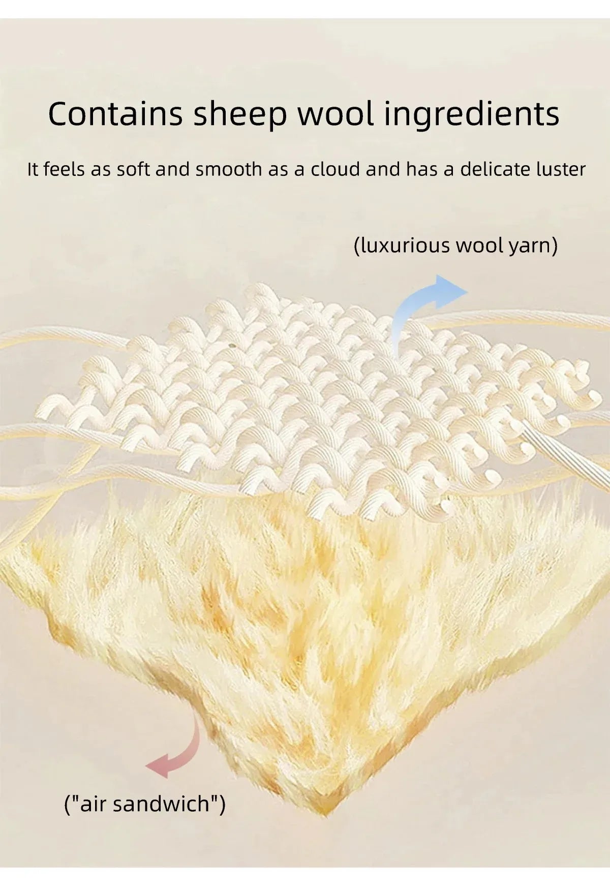 MISHOW Christmas Geometric Jacquard Sweater for Women 2025 Winter Beige White Wool Round Neck Loose Knitted Sweater MXE93Z2938