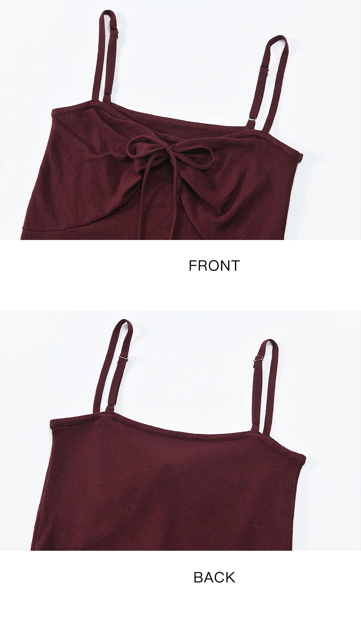 MISHOW Core Spun Purple Suspender Bow Tied Beading Top Solid Sleeveless Wavy Hem Tanks Adjustable Shoulder Strap Tops MXD42D0041