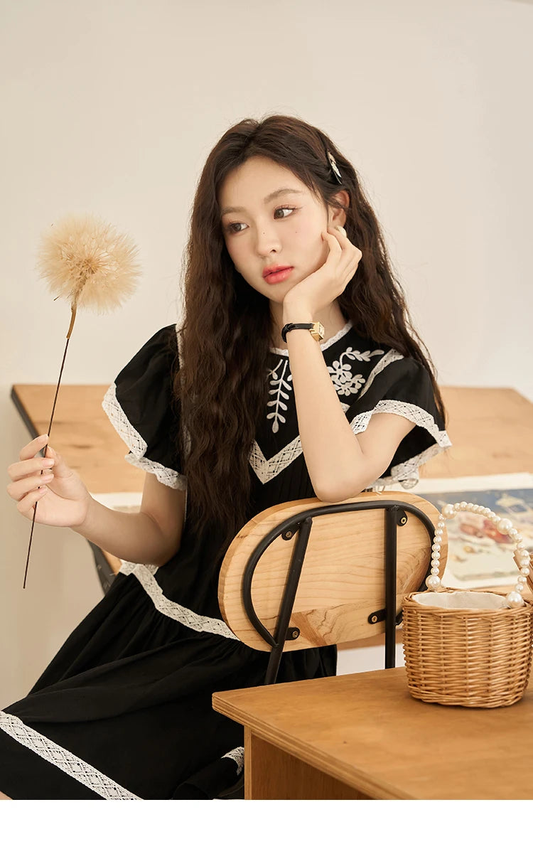 Mishow Lace Embroidery Flying Sleeve Dress MXC39L1562