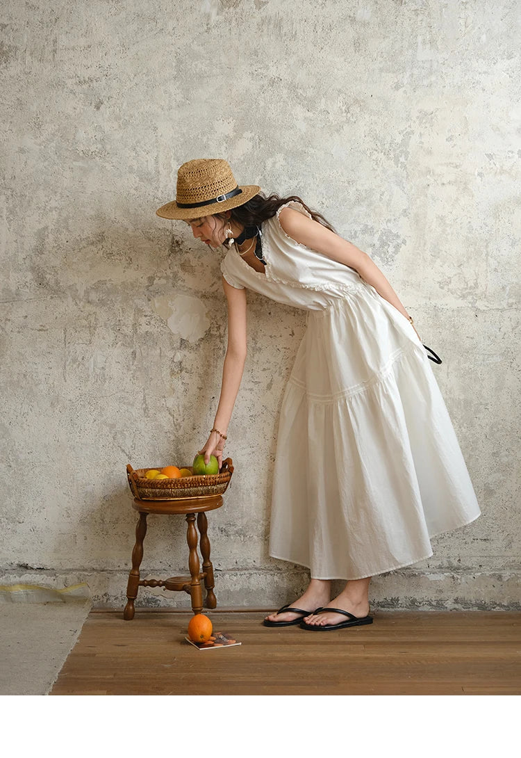 MISHOW Sleeveless Dress for Women Summer 2025 Drawstring Waist Simple Fashion Lace V-neck Dresses Female Clothing MXE37L2331