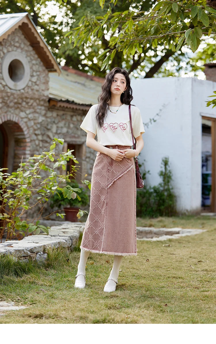 MISHOW Cowboy Skirts Separately For Women 2025 Spring New Gentle Sweet Thick Jacquard Short Jacket Mid Long Skirt MXE14W0754