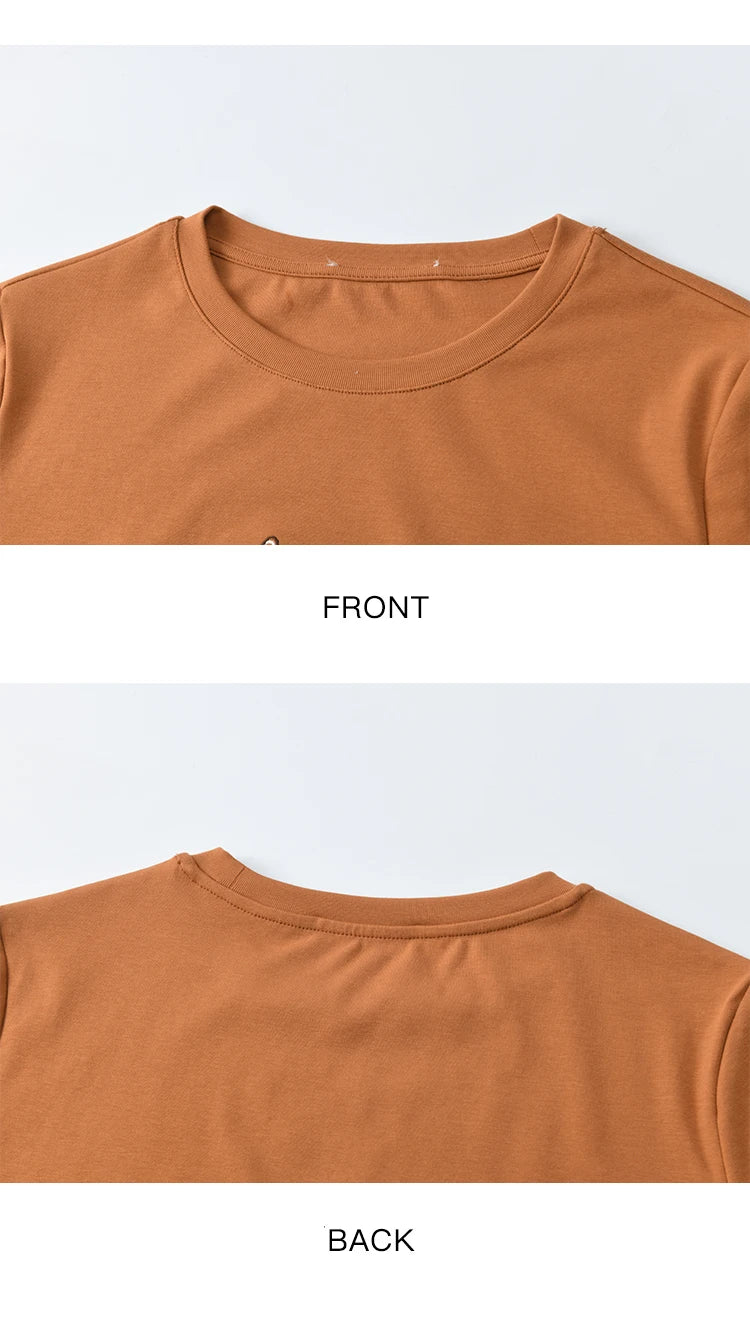 MISHOW Print Women‘s Summer T-shirts 2025 Short Sleeve Round Neck Loose Design Shirt Female Slim Embroidery Tops Lady MXE31T0550