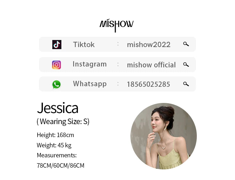 MISHOW Irregular Pleated Suspender Long Dress for Women 2025 Summer Olive Green Dress Loose Drawstring Waist Dresses MXD31L1928