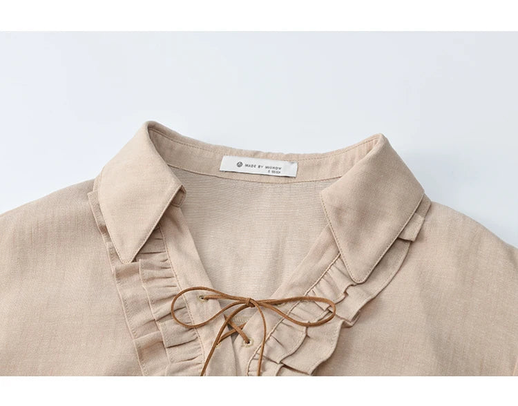 MISHOW Women's Bohemian Skirt Set Autumn Lyocell Blend V Neck Ruffle Suede Tassels Tie Top Back Elastic Waist Skirt MXE43T0727