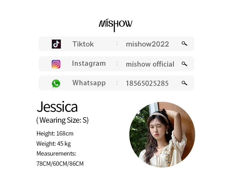 MISHOW Women's Ethnic Dress 2024 Summer Korean Sunflower Embroidery Puff Sleeve Dress V Neck Lace-up Doll Dresses MXD30L1959