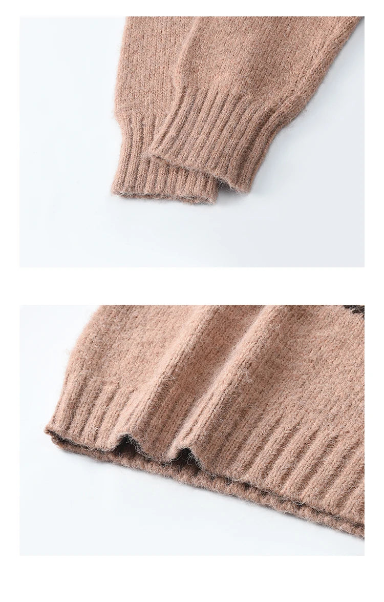 MISHOW Chinese Hollow Out Sweaters for Women 2024 Autumn Winter Loose Casual Design Sweet Floral Knitted Pullovers MXD36Z0888