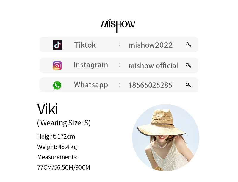 MISHOW French Retro Pleated Upper Suspender Dress for Women 2024 Summer Vacation Sleeveless Solid Mid Length Dresses MXD26L1939