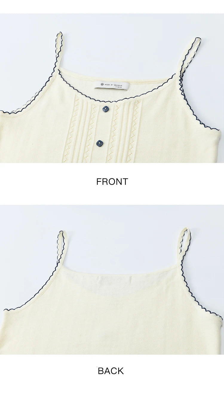 MISHOW Woman Apricot Knit Two-piece Set Wool 2025 Autumn Retro Long Sleeves Cardigan With Camisole Vest Casual Outfit MXE43T0726