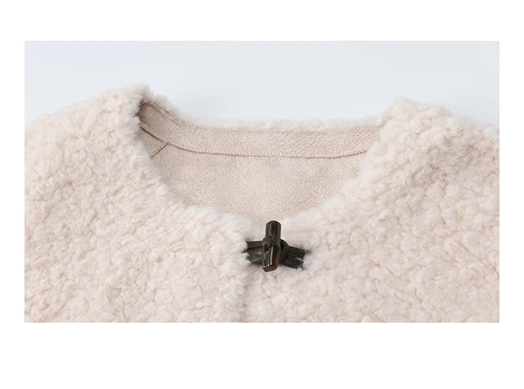 MISHOW Women's Winter Coat 2025 French Style Round Neck Long Sleeve Jacket Loose Commute Toggle Button Warm Outerwear MXE87W0988