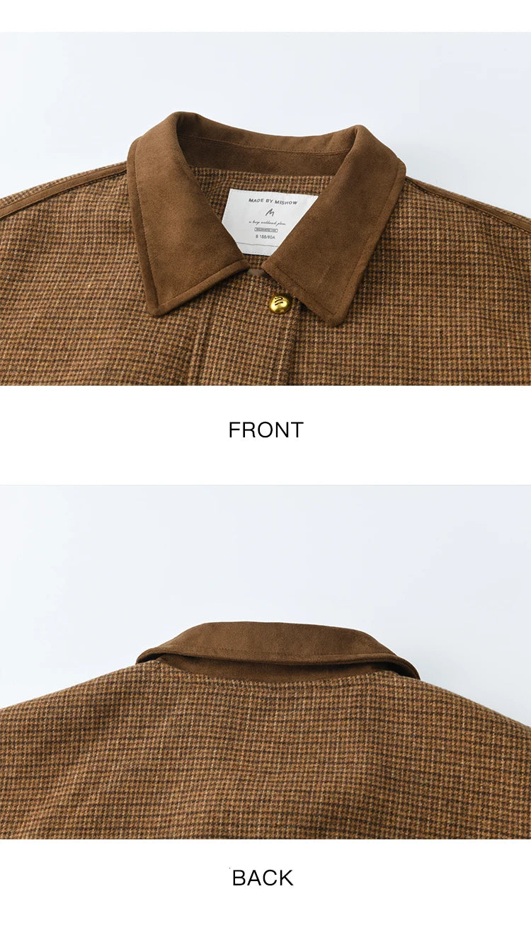 MISHOW Woman 2 Piece Outfit Set 2025 Autumn Retro Commuter Zipper Jacket Mini Pleated Skirt Plaid Fashion Skirt Suit MXE49T1393