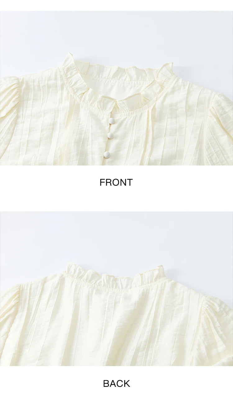 MISHOW Spring Elegant Vests Dress Separately Women 2025 Solid Long Puff Sleeve Midi Dresses Print Denim Vest Fashion MXE16L2197