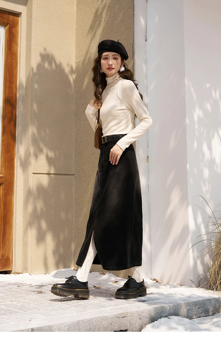 MISHOW Mock Neck Bottoming Shirt Long Sleeve Inner Tops for Women 2023 Autumn Winter New Fashion Warm Slim T-shirt MXC58Z0290