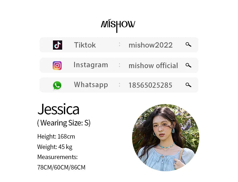 MISHOW Embroidery Flower Shirt for Women 2025 Summer New Fashion Loose Puff Sleeve Round Neck Top Female Clothing MXE39X1922