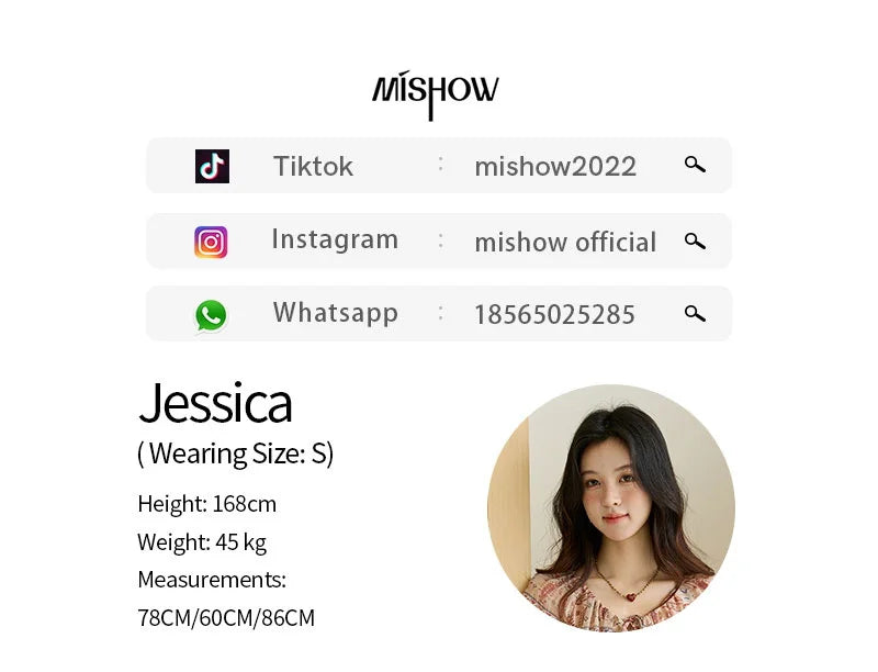 MISHOW Blouse Women 2025 National Style Printed Waist Round Neck Long-sleeved Top Commute Comfortable Autumn Blouse MXE47X2508