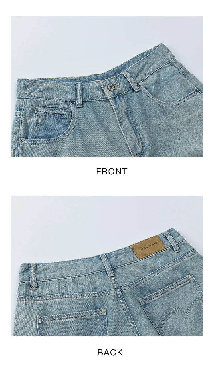 Mishow Flower Embroidery High Waist Wide Leg Jeans MXE37K0991