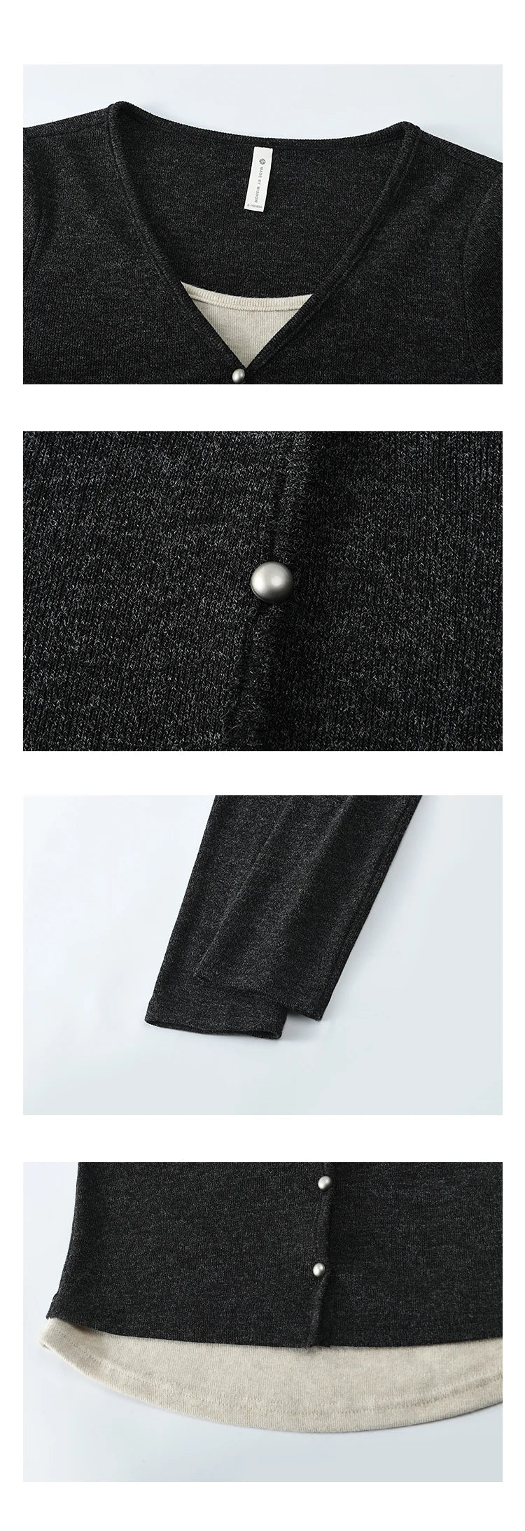 MISHOW Women Casual False Two Pieces Splicing Knit Wide-legged Pants Separately 2024 Fall Winter Elastic Waist Pants MXD35Z0877