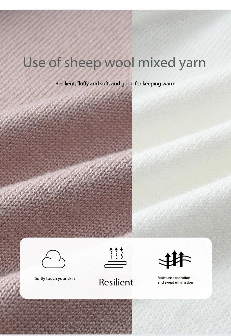 MISHOW Wool Knitted Cardigan Fake Two-piece Contrasting 2025 Spring Women Slim Fit Top O Neck Patch Pocket Sweaters MXE12Z1144