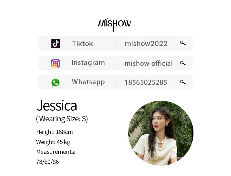 MISHOW Chinese Stand Collar Top Pleated Skirt Separately 2024 Summer Short Ink Painting Printed T-shirt A-line Skirt MXD27T0272