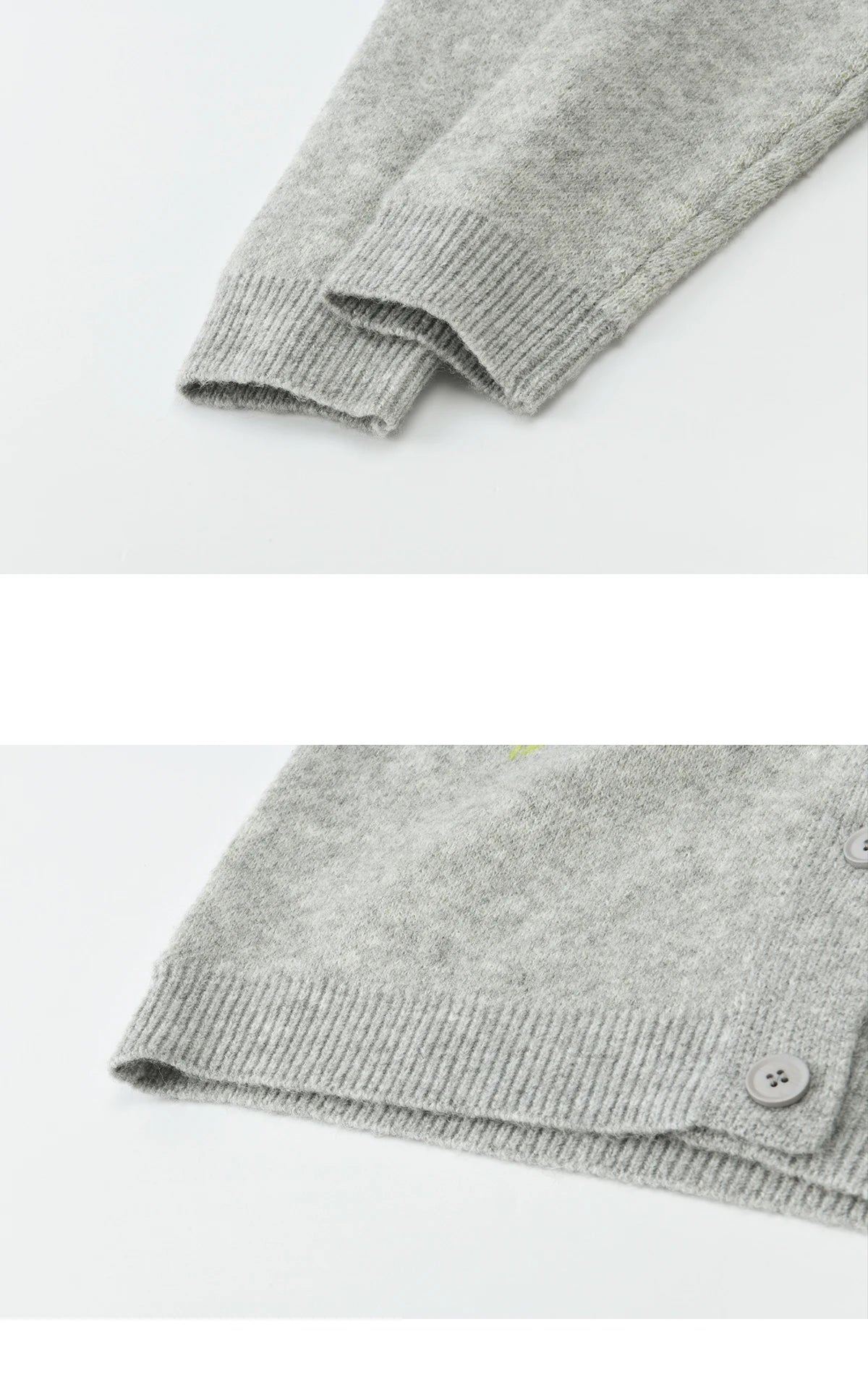 MISHOW Women's Gray Knitted Cardigan 2025 Winter Flower Embroidery Round Collar Single-breasted Warm Slim Sweaters MXE91Z2836